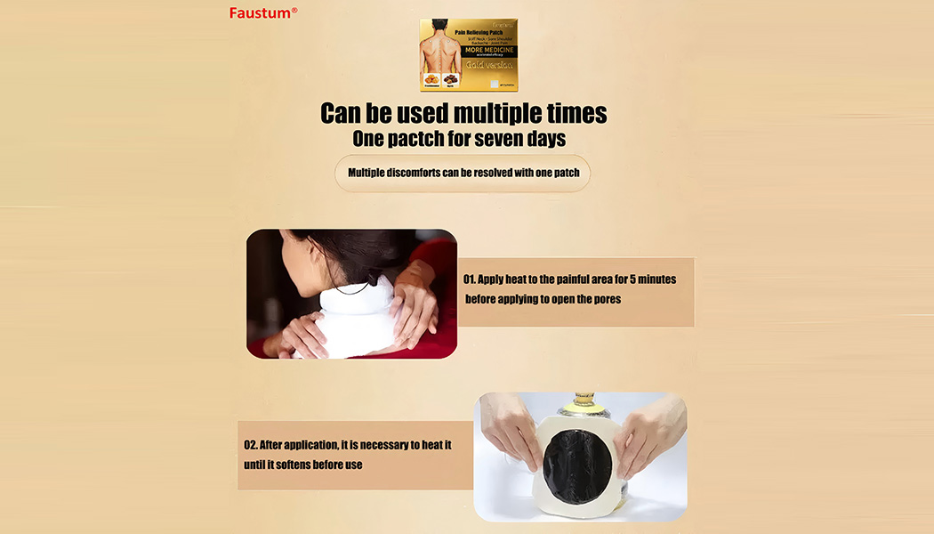 One Patch for Seven Days, Multi-Comfort Relief, Golden Formula, Targeted Pain Relief